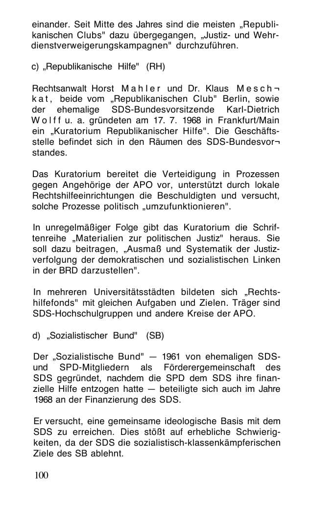 Seite 101 des Verfassungsschutzbericht 1968 Bund