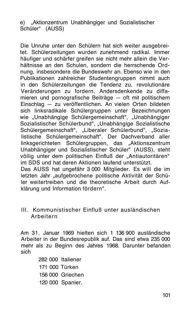 Seite 102 des Verfassungsschutzbericht 1968 Bund