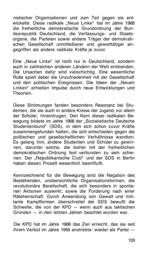 Seite 106 des Verfassungsschutzbericht 1968 Bund