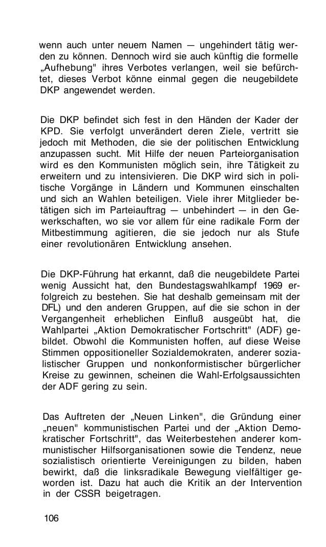 Seite 107 des Verfassungsschutzbericht 1968 Bund