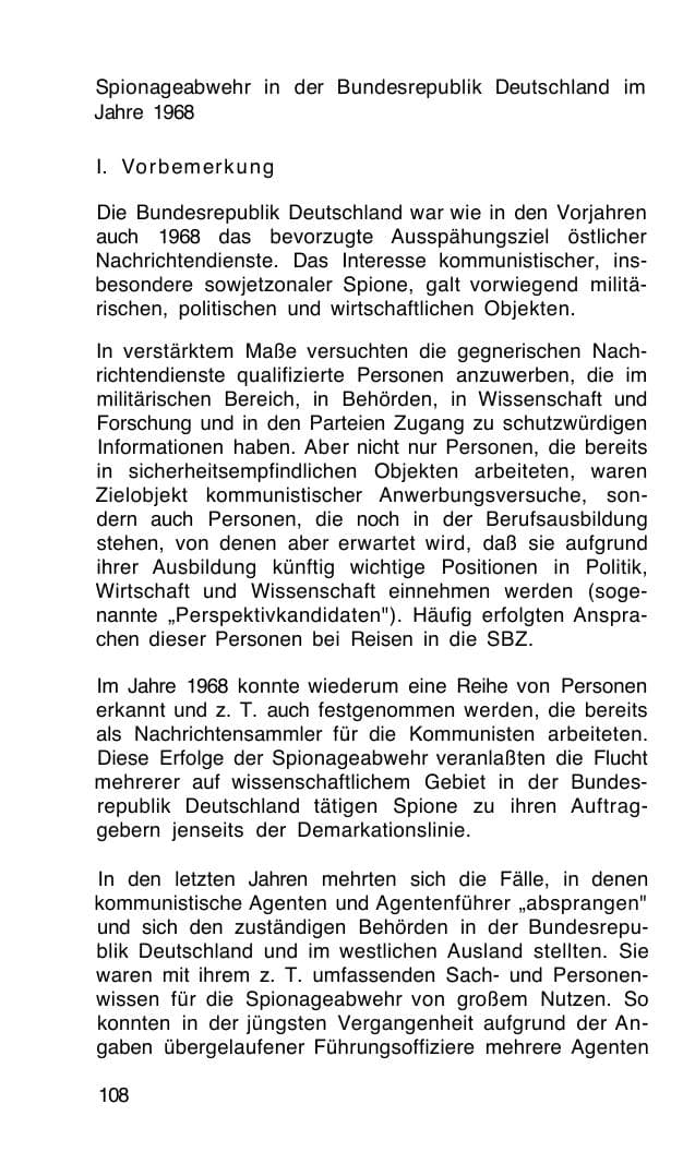 Seite 109 des Verfassungsschutzbericht 1968 Bund