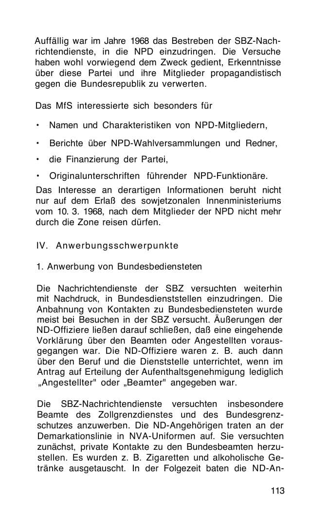 Seite 114 des Verfassungsschutzbericht 1968 Bund