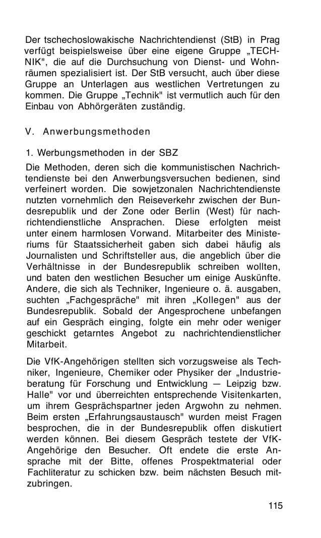Seite 116 des Verfassungsschutzbericht 1968 Bund