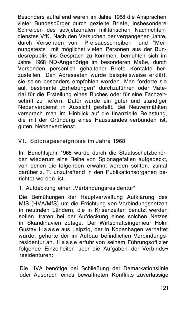 Seite 122 des Verfassungsschutzbericht 1968 Bund