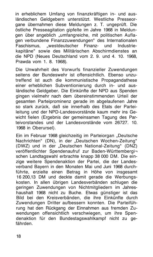 Seite 19 des Verfassungsschutzbericht 1968 Bund