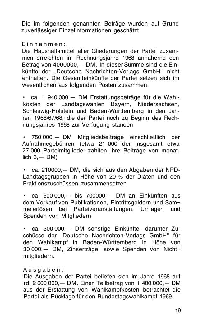 Seite 20 des Verfassungsschutzbericht 1968 Bund