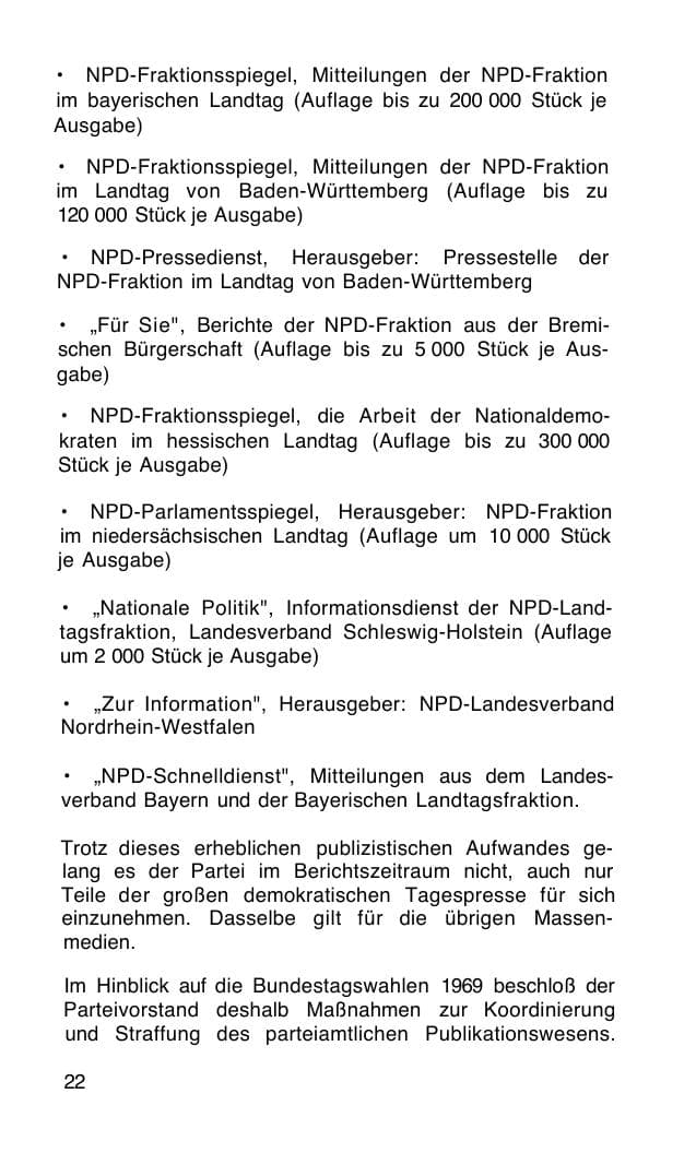 Seite 23 des Verfassungsschutzbericht 1968 Bund