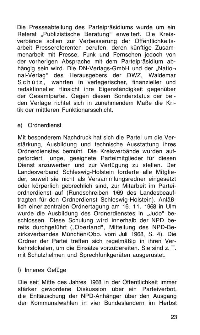 Seite 24 des Verfassungsschutzbericht 1968 Bund
