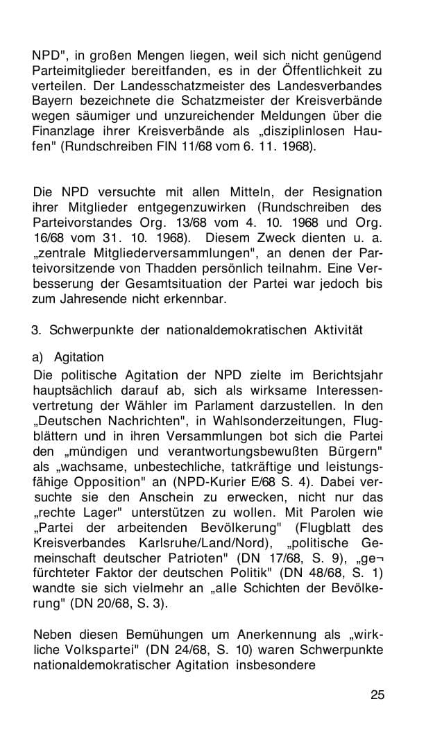 Seite 26 des Verfassungsschutzbericht 1968 Bund