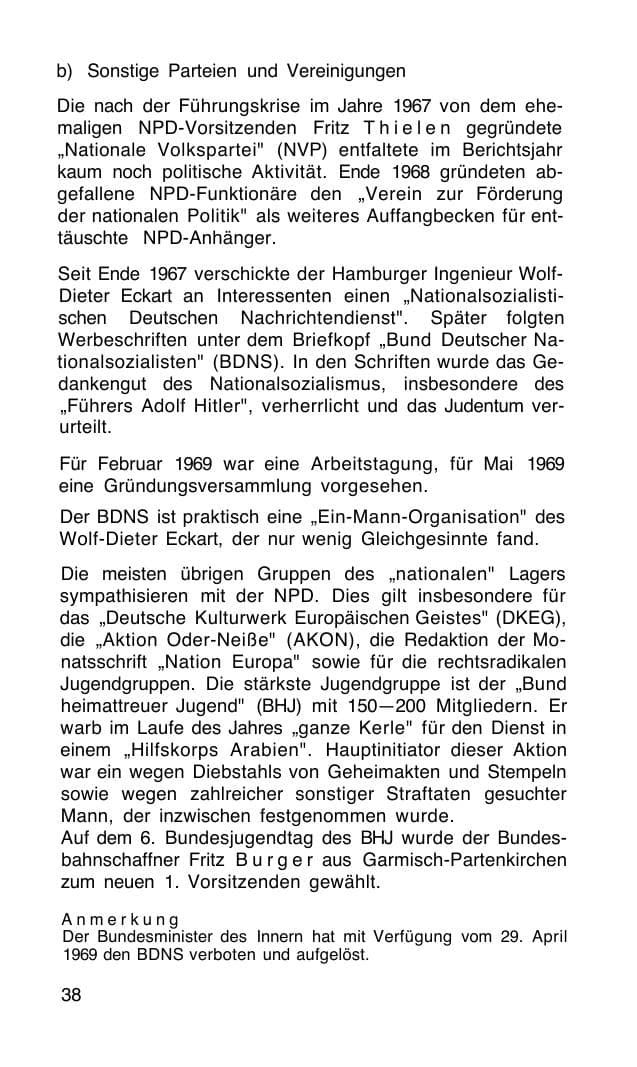 Seite 39 des Verfassungsschutzbericht 1968 Bund