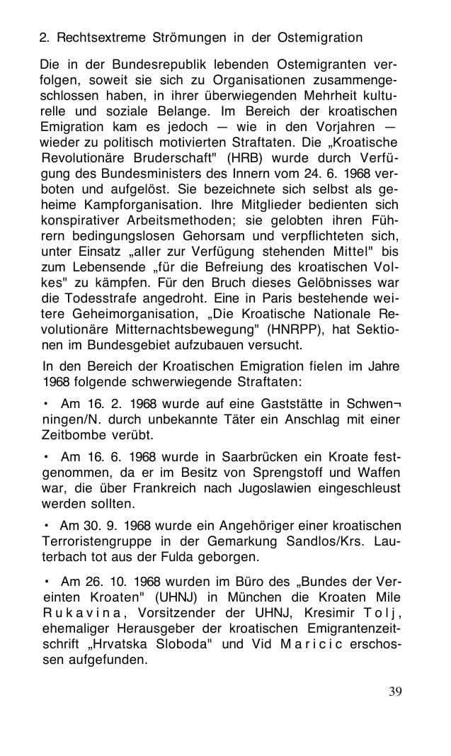 Seite 40 des Verfassungsschutzbericht 1968 Bund