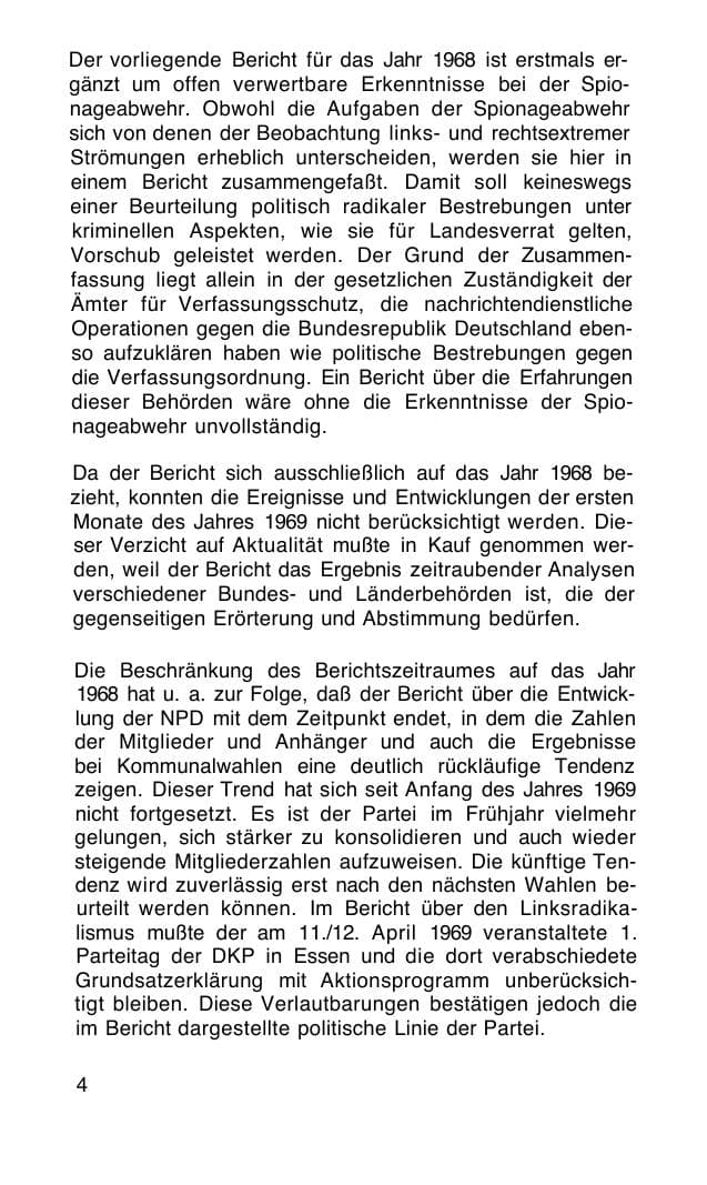 Seite 5 des Verfassungsschutzbericht 1968 Bund