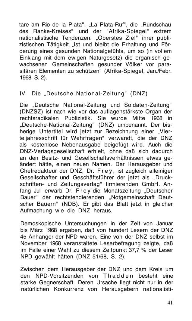 Seite 42 des Verfassungsschutzbericht 1968 Bund