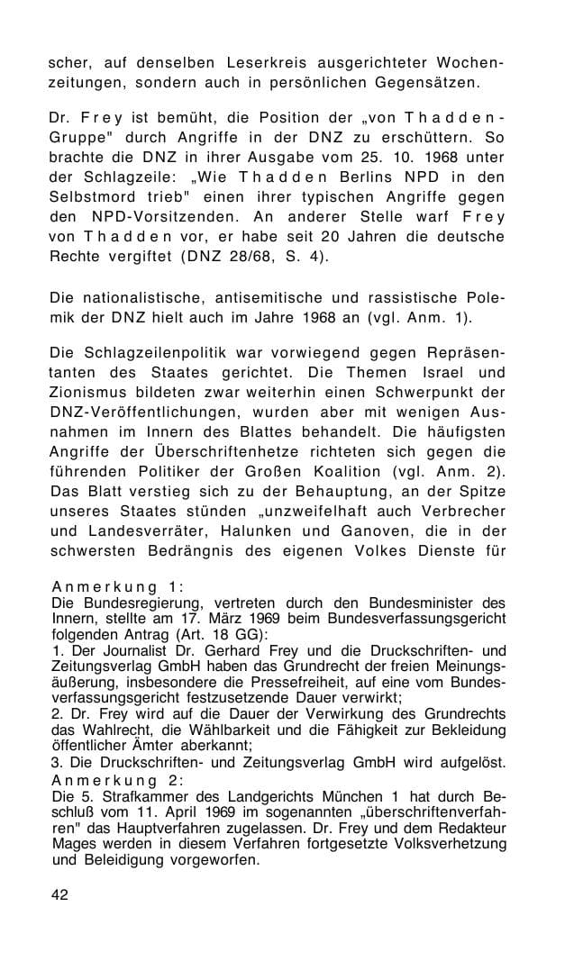 Seite 43 des Verfassungsschutzbericht 1968 Bund