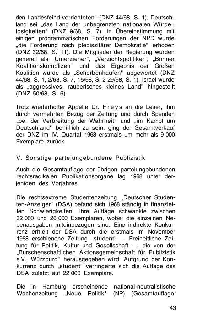 Seite 44 des Verfassungsschutzbericht 1968 Bund