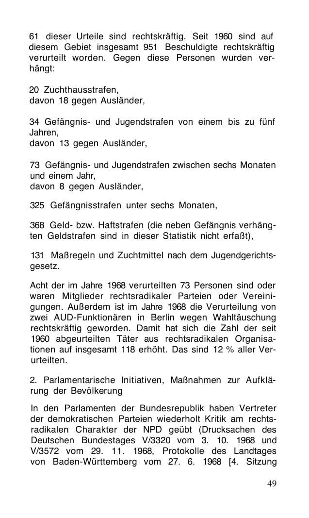 Seite 50 des Verfassungsschutzbericht 1968 Bund