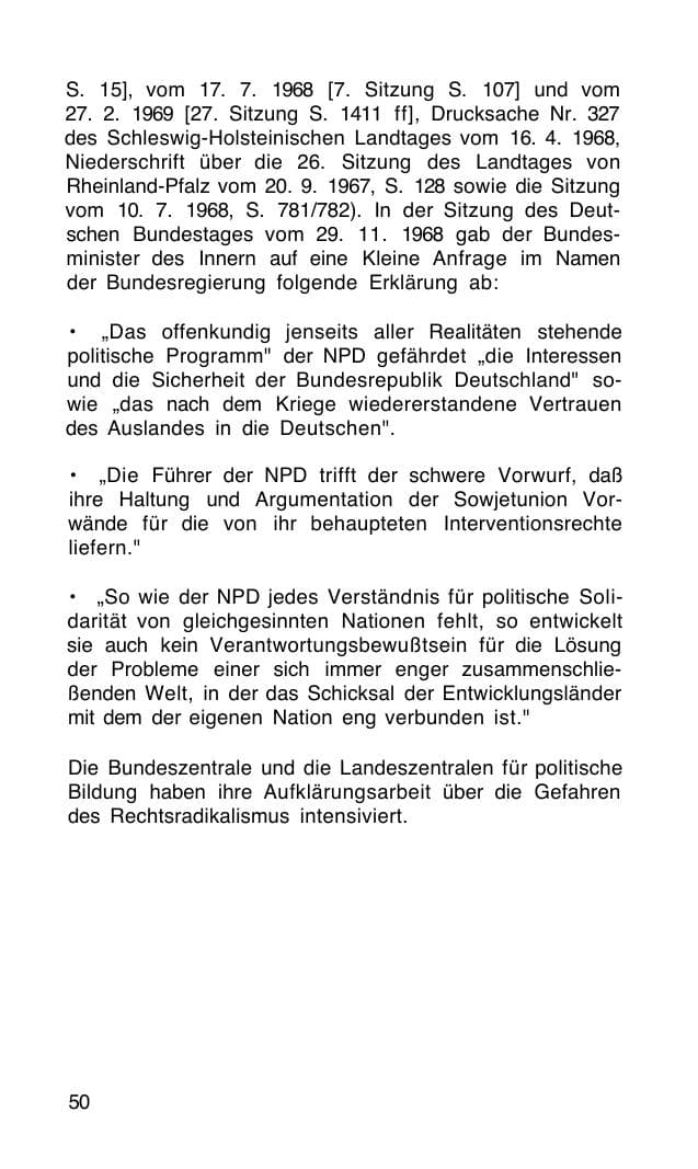 Seite 51 des Verfassungsschutzbericht 1968 Bund