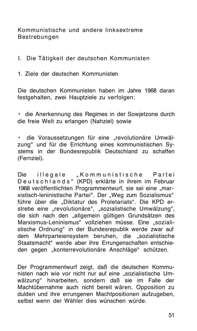 Seite 52 des Verfassungsschutzbericht 1968 Bund