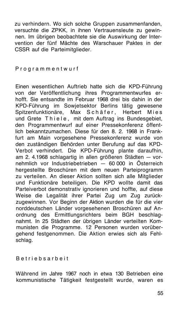 Seite 56 des Verfassungsschutzbericht 1968 Bund