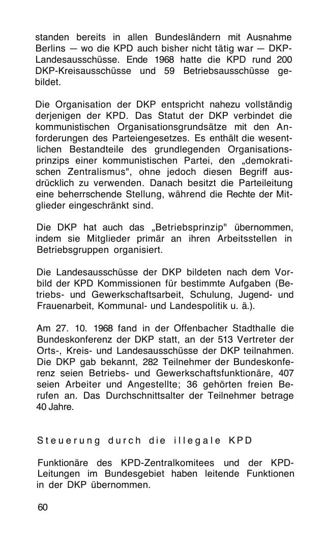 Seite 61 des Verfassungsschutzbericht 1968 Bund