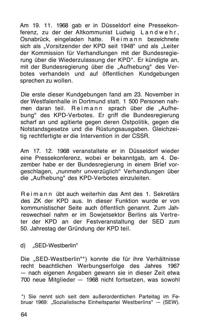 Seite 65 des Verfassungsschutzbericht 1968 Bund