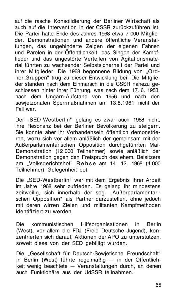 Seite 66 des Verfassungsschutzbericht 1968 Bund