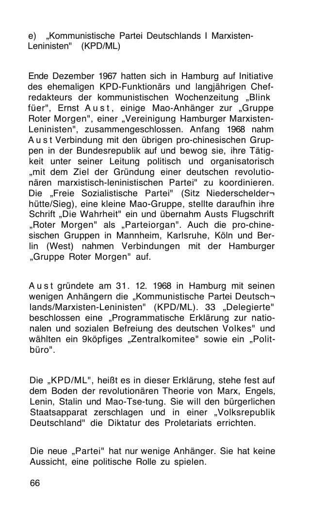 Seite 67 des Verfassungsschutzbericht 1968 Bund