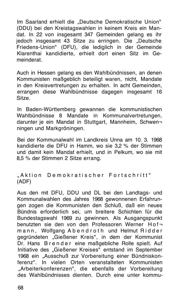 Seite 69 des Verfassungsschutzbericht 1968 Bund