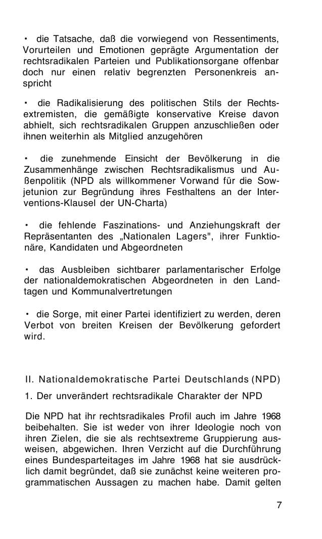 Seite 8 des Verfassungsschutzbericht 1968 Bund