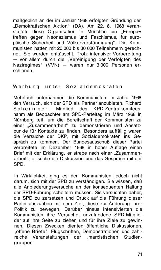Seite 72 des Verfassungsschutzbericht 1968 Bund