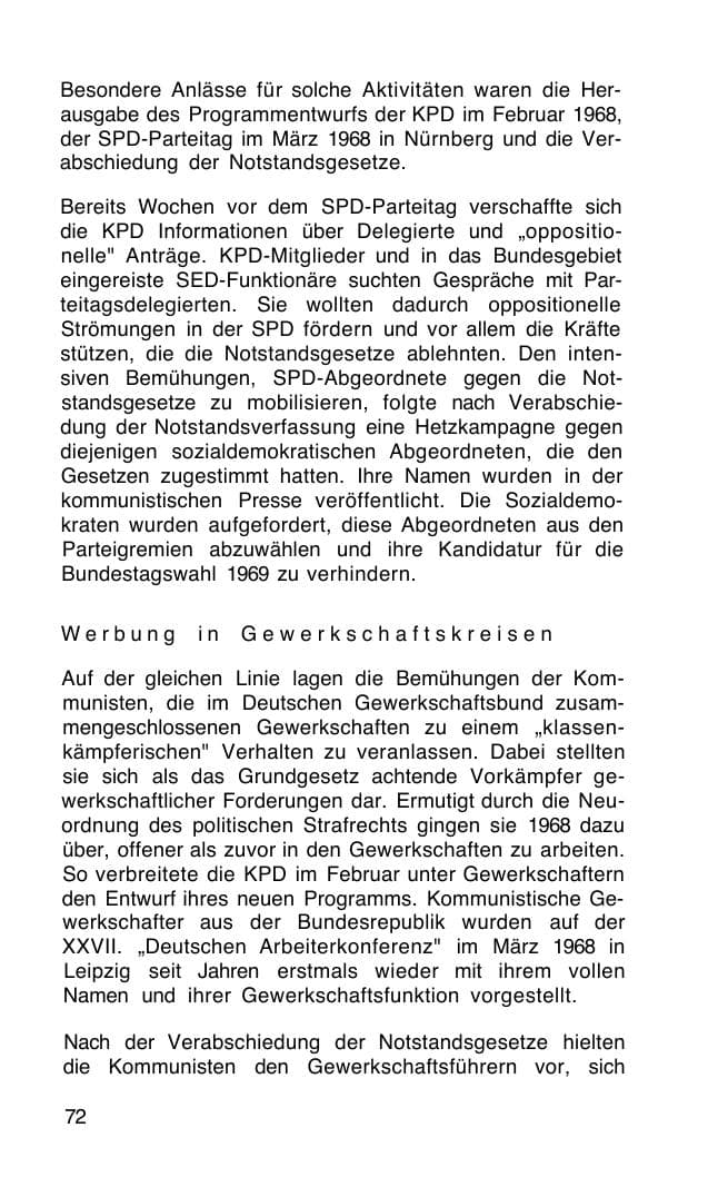 Seite 73 des Verfassungsschutzbericht 1968 Bund