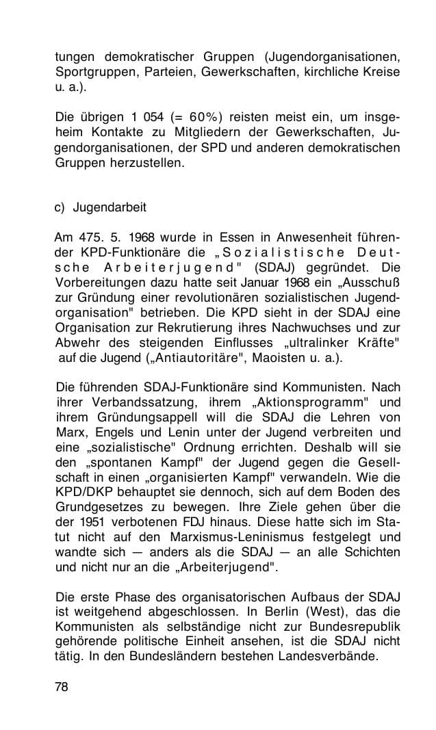 Seite 79 des Verfassungsschutzbericht 1968 Bund