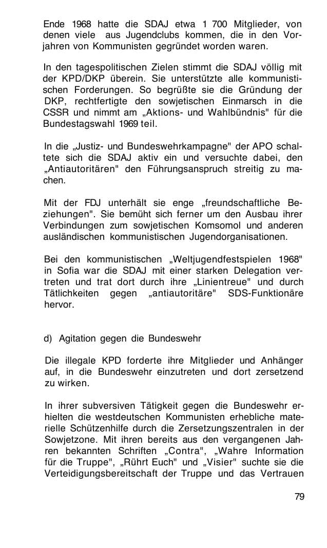 Seite 80 des Verfassungsschutzbericht 1968 Bund