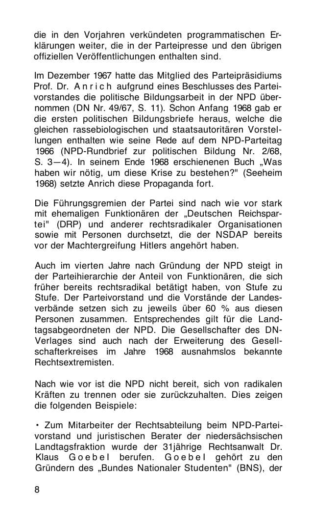 Seite 9 des Verfassungsschutzbericht 1968 Bund