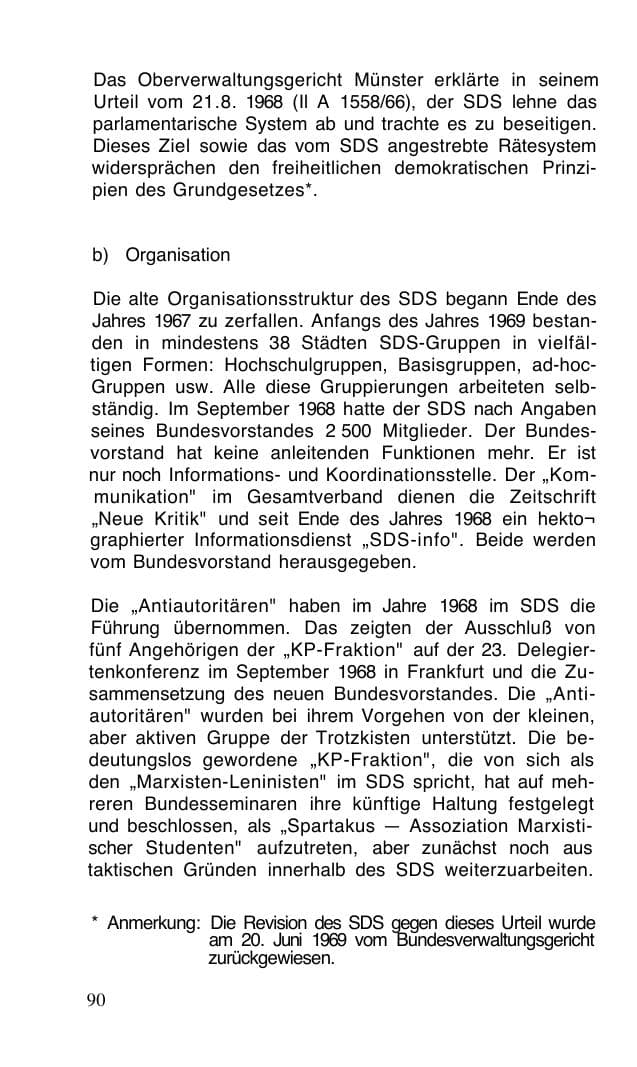 Seite 91 des Verfassungsschutzbericht 1968 Bund