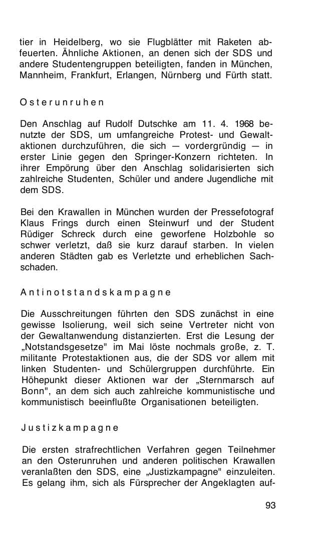 Seite 94 des Verfassungsschutzbericht 1968 Bund