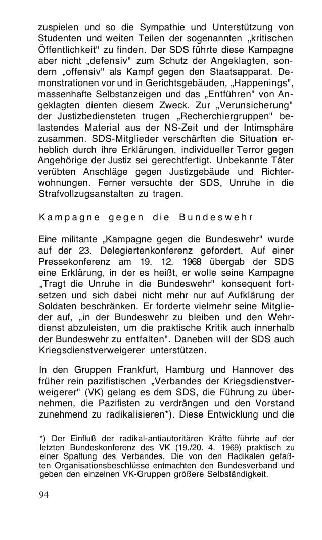 Seite 95 des Verfassungsschutzbericht 1968 Bund