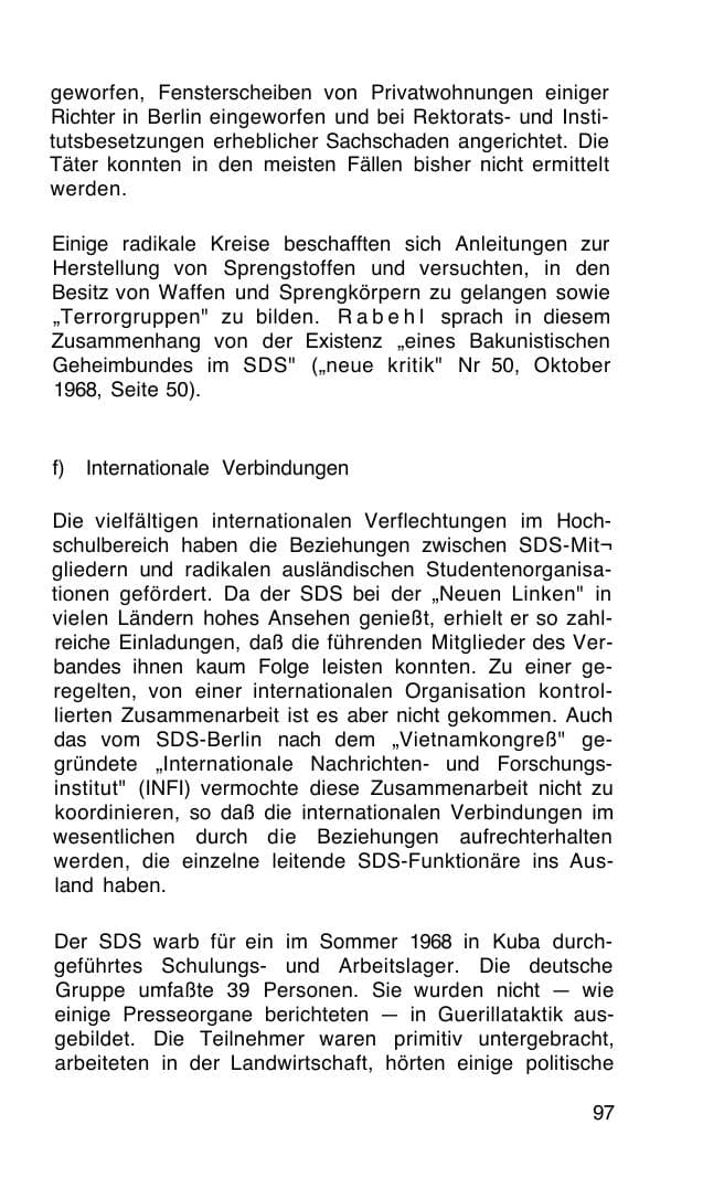 Seite 98 des Verfassungsschutzbericht 1968 Bund