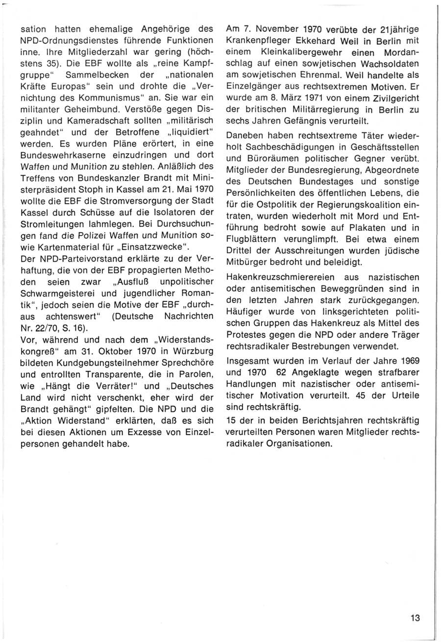 Seite 15 des Verfassungsschutzbericht 1970 Bund