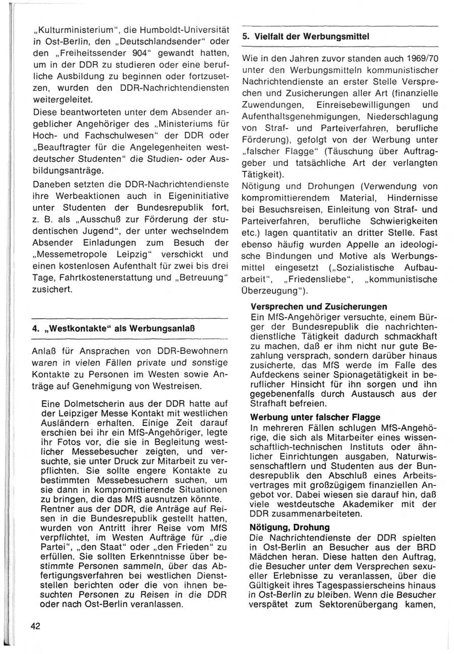 Seite 44 des Verfassungsschutzbericht 1970 Bund