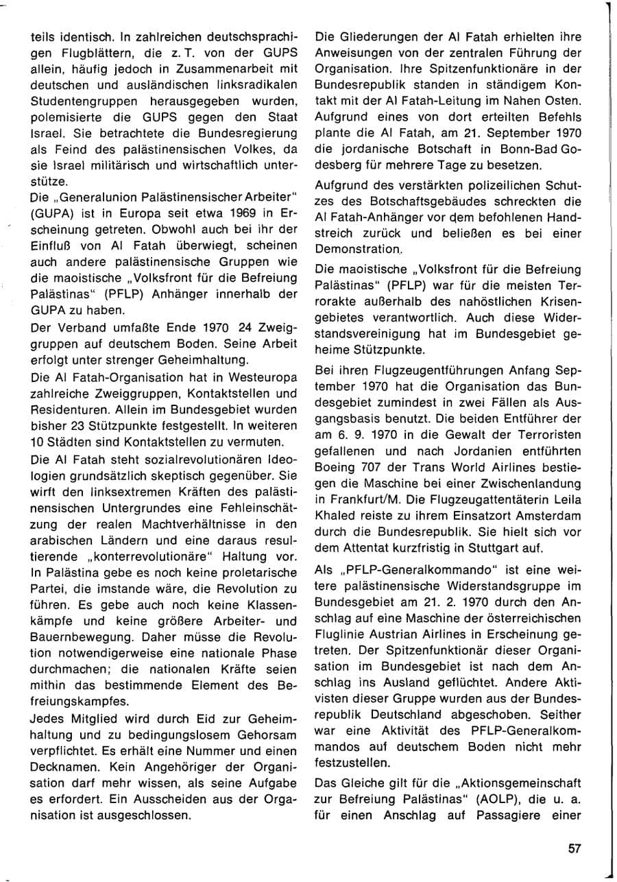 Seite 61 des Verfassungsschutzbericht 1970 Bund