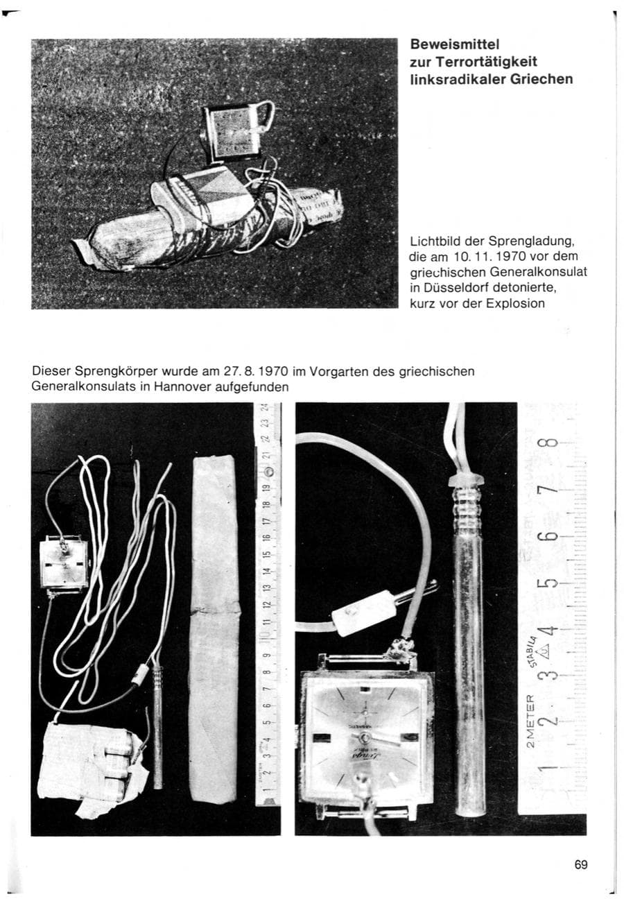 Seite 73 des Verfassungsschutzbericht 1970 Bund