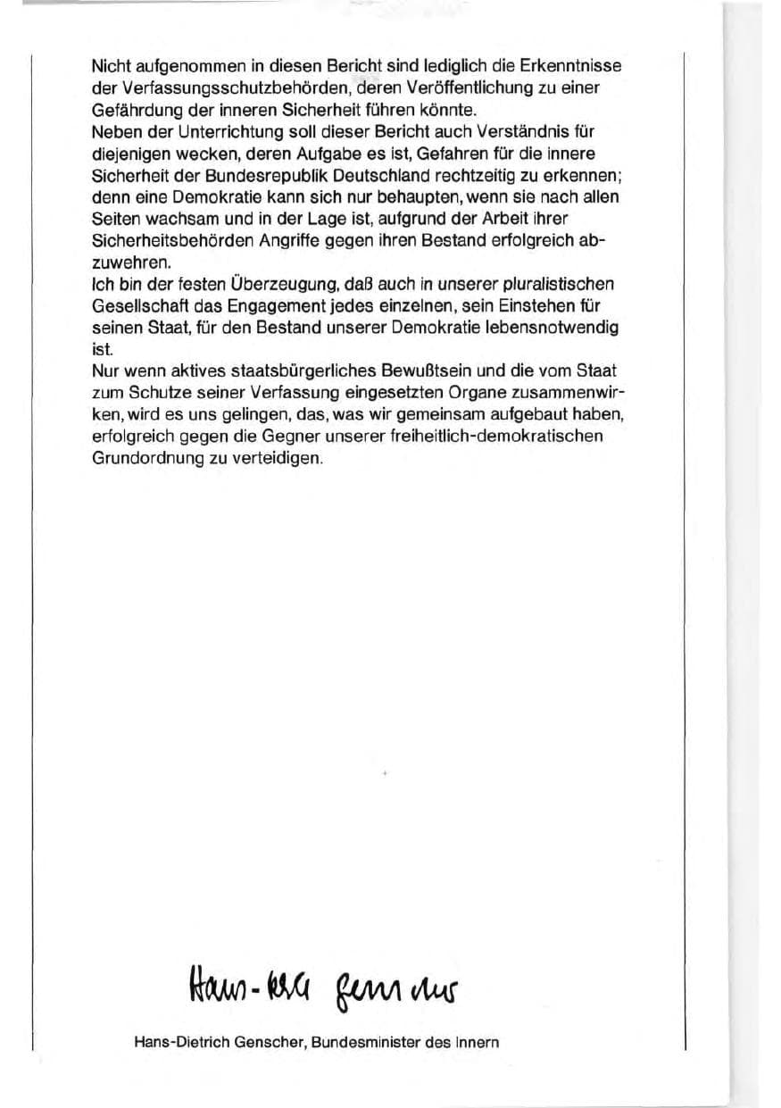 Seite 4 des Verfassungsschutzbericht 1971 Bund