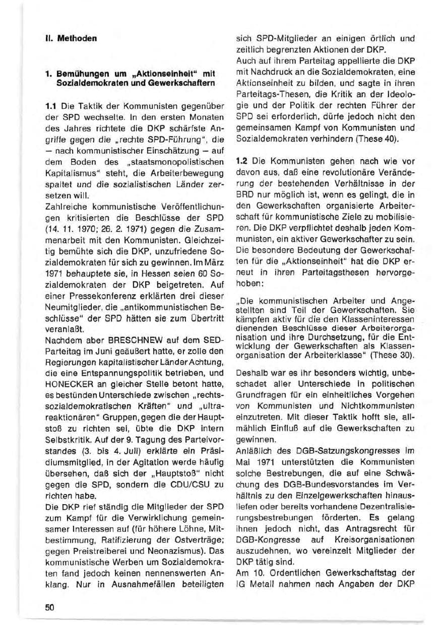Seite 50 des Verfassungsschutzbericht 1971 Bund