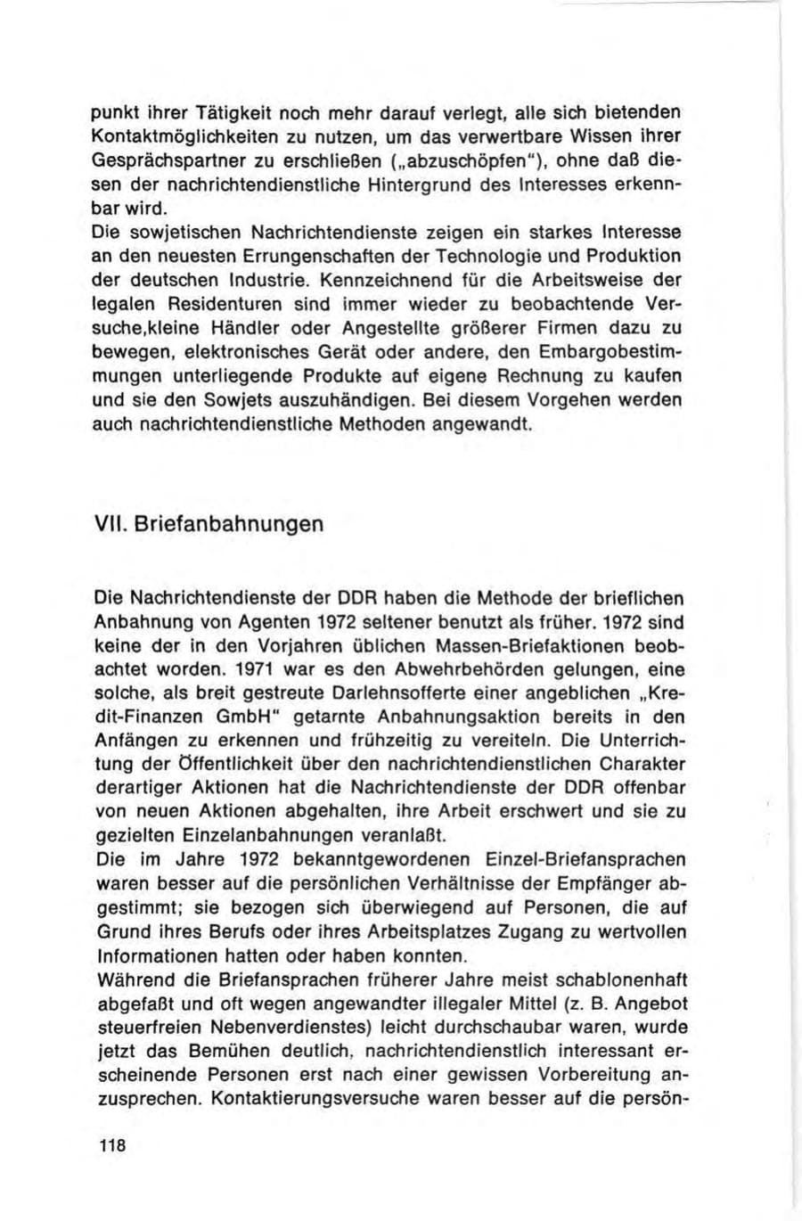 Seite 118 des Verfassungsschutzbericht 1972 Bund
