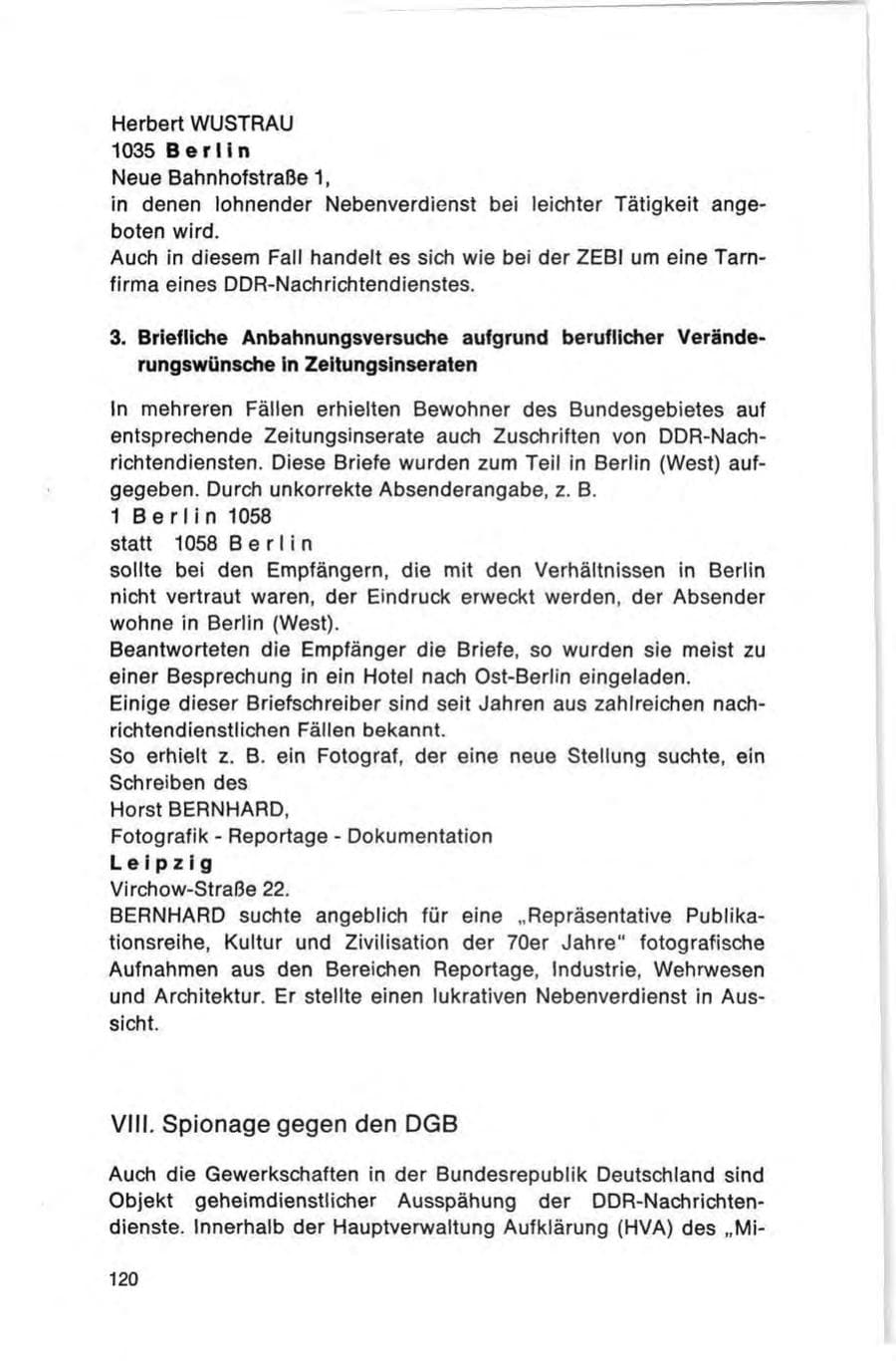 Seite 120 des Verfassungsschutzbericht 1972 Bund