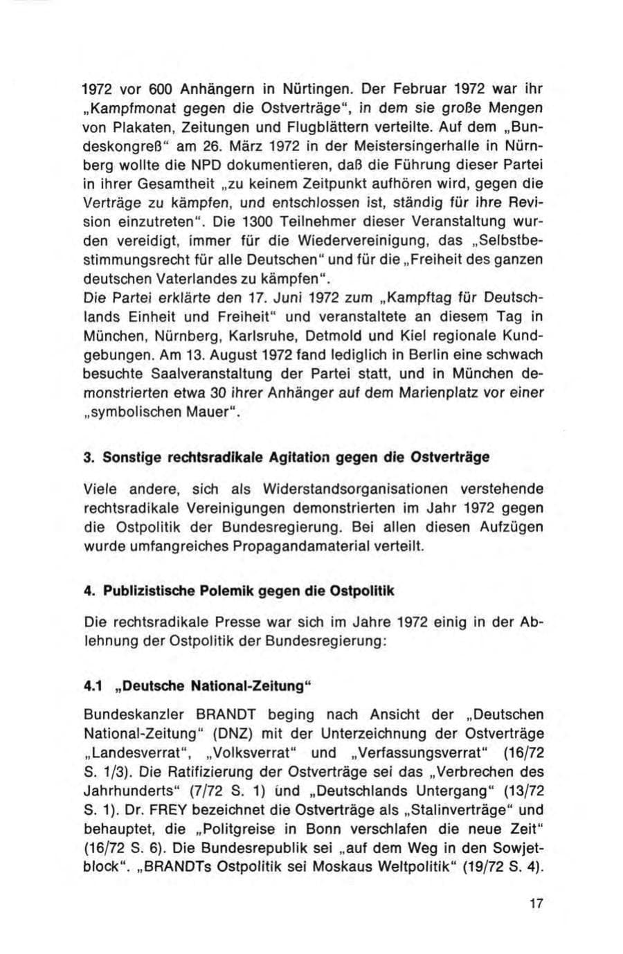 Seite 17 des Verfassungsschutzbericht 1972 Bund