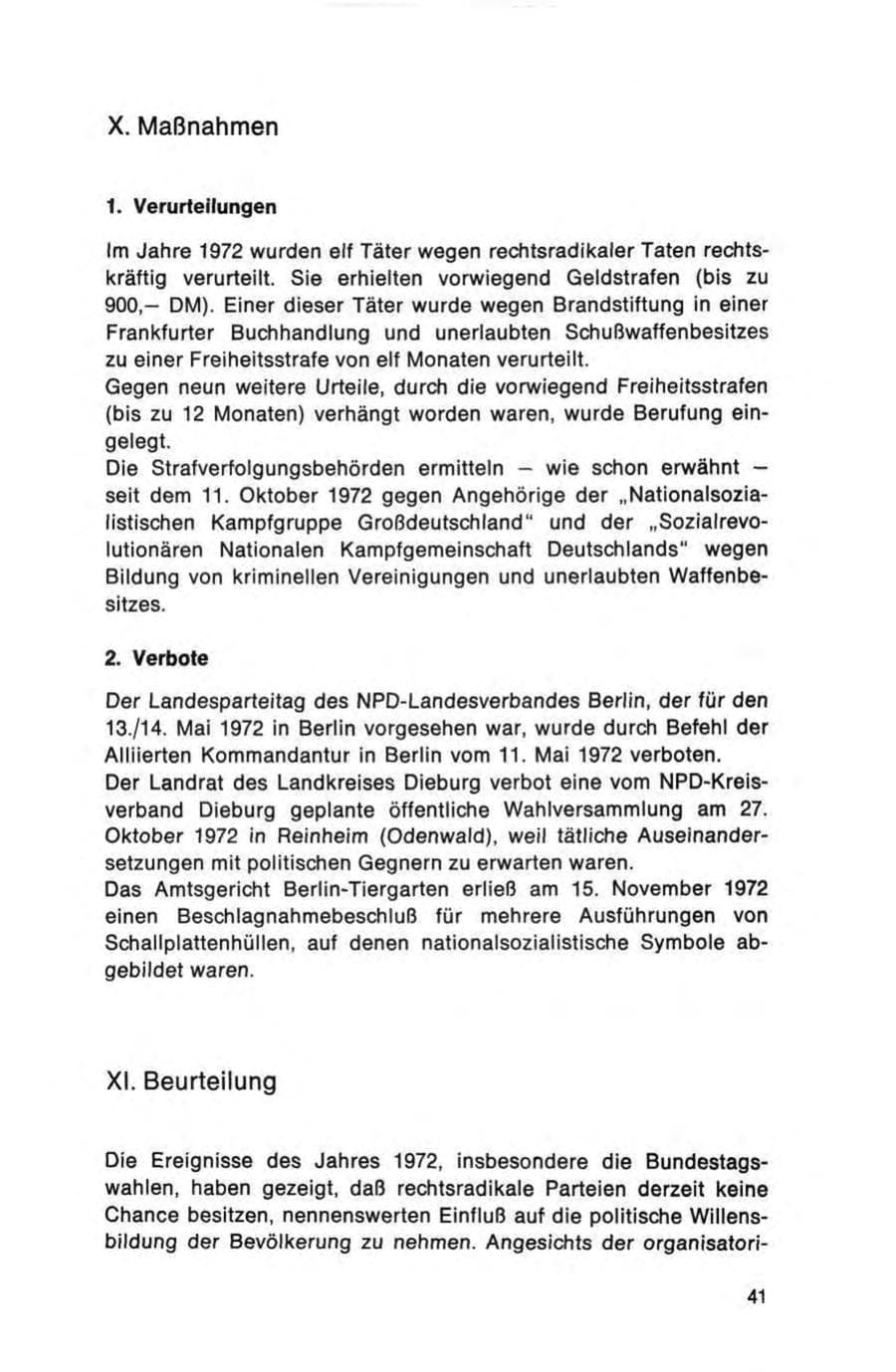 Seite 41 des Verfassungsschutzbericht 1972 Bund