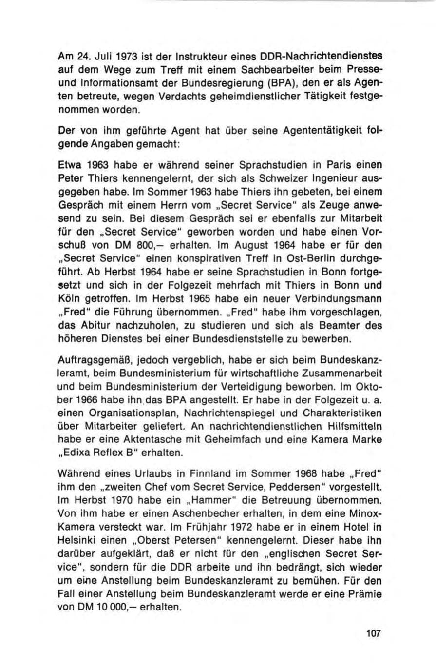 Seite 107 des Verfassungsschutzbericht 1973 Bund