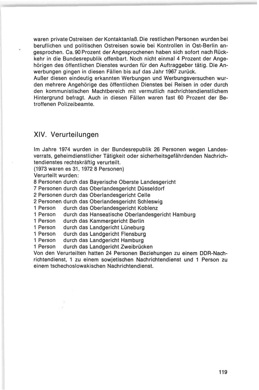 Seite 119 des Verfassungsschutzbericht 1974 Bund
